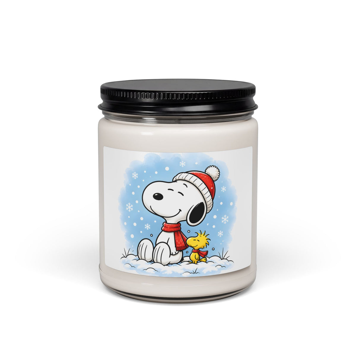 Comic Pup Winter Soy Candle — 9oz Scented Holiday Jar