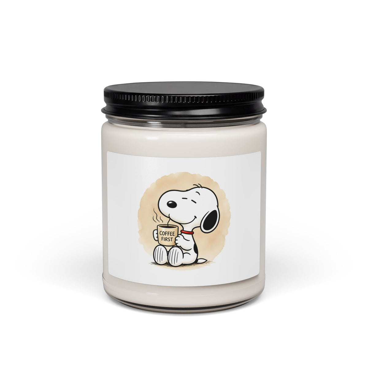 Comic Pup Coffee Scented Soy Candle — 9oz Jar