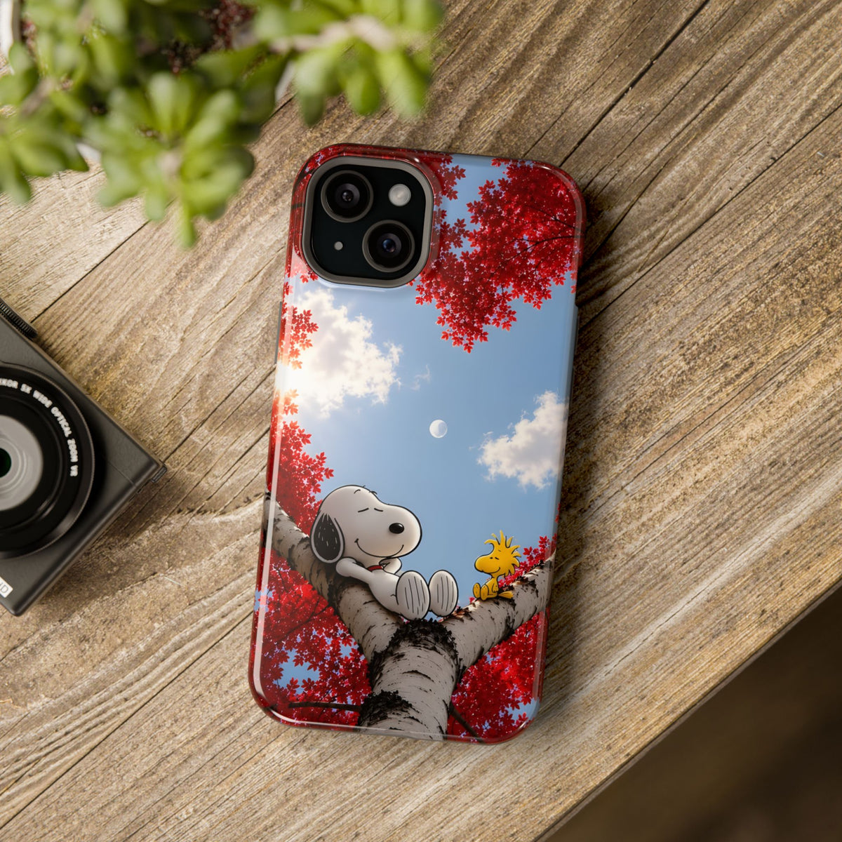 Fall Sky Comic Pup Phone Case