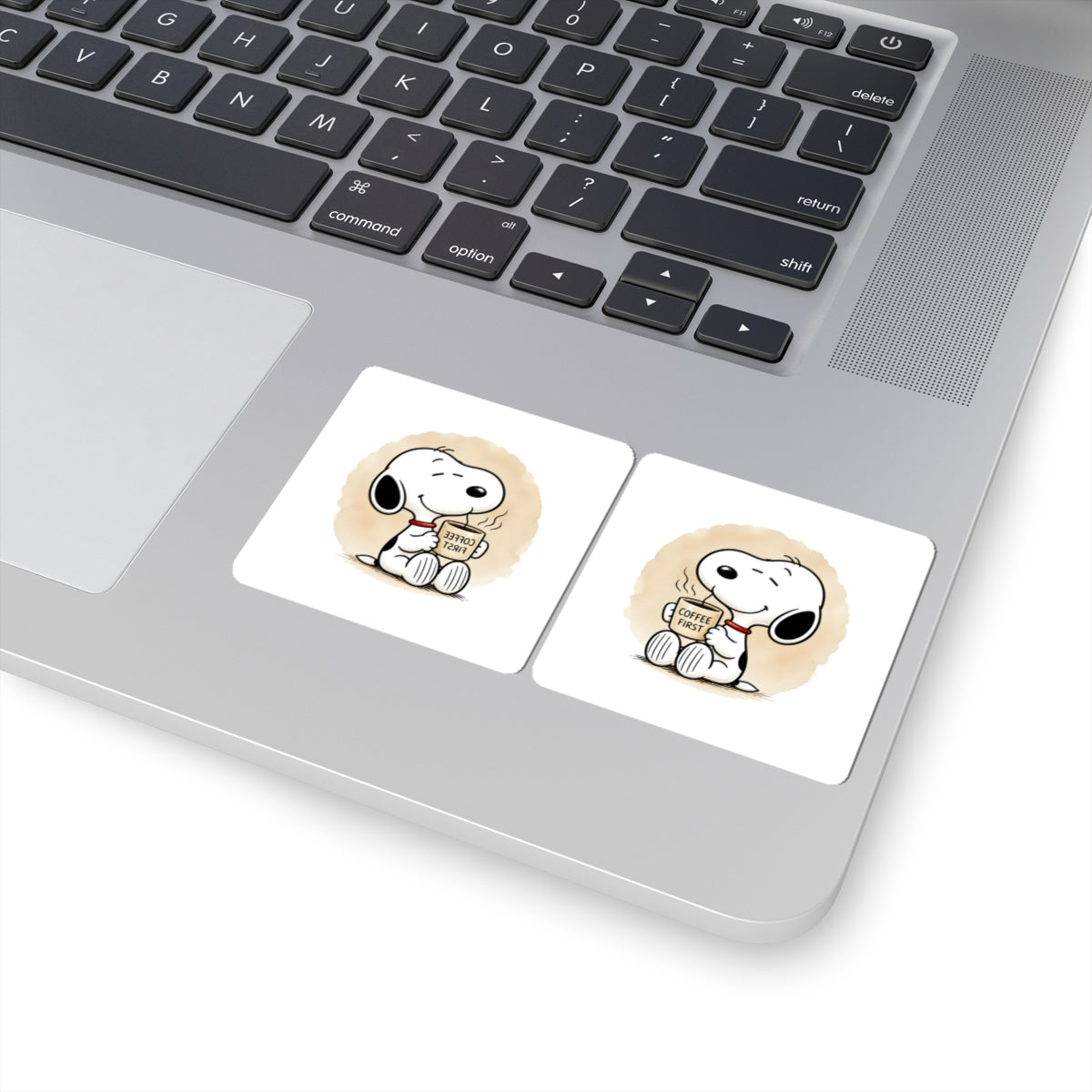 Comic Pup Coffee Kiss-Cut Sticker Set – Cute Laptop & Planner Decals (Coffee First)