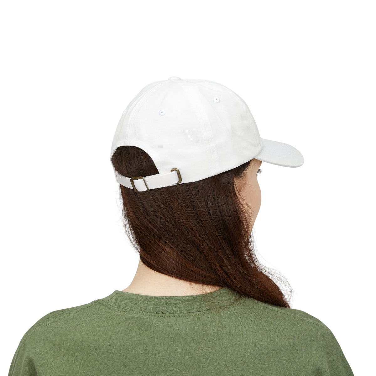Nostalgic Comic Pup White Dad Cap — Classic Cotton Baseball Hat