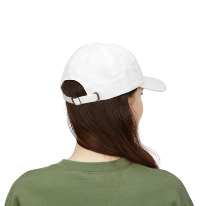 Nostalgic Comic Pup White Dad Cap — Classic Cotton Baseball Hat