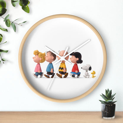 Nostalgic Cartoon Friends Wooden Wall Clock — Aesthetic Home & Nursery Decor