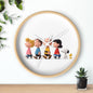Nostalgic Cartoon Friends Wooden Wall Clock — Aesthetic Home & Nursery Decor