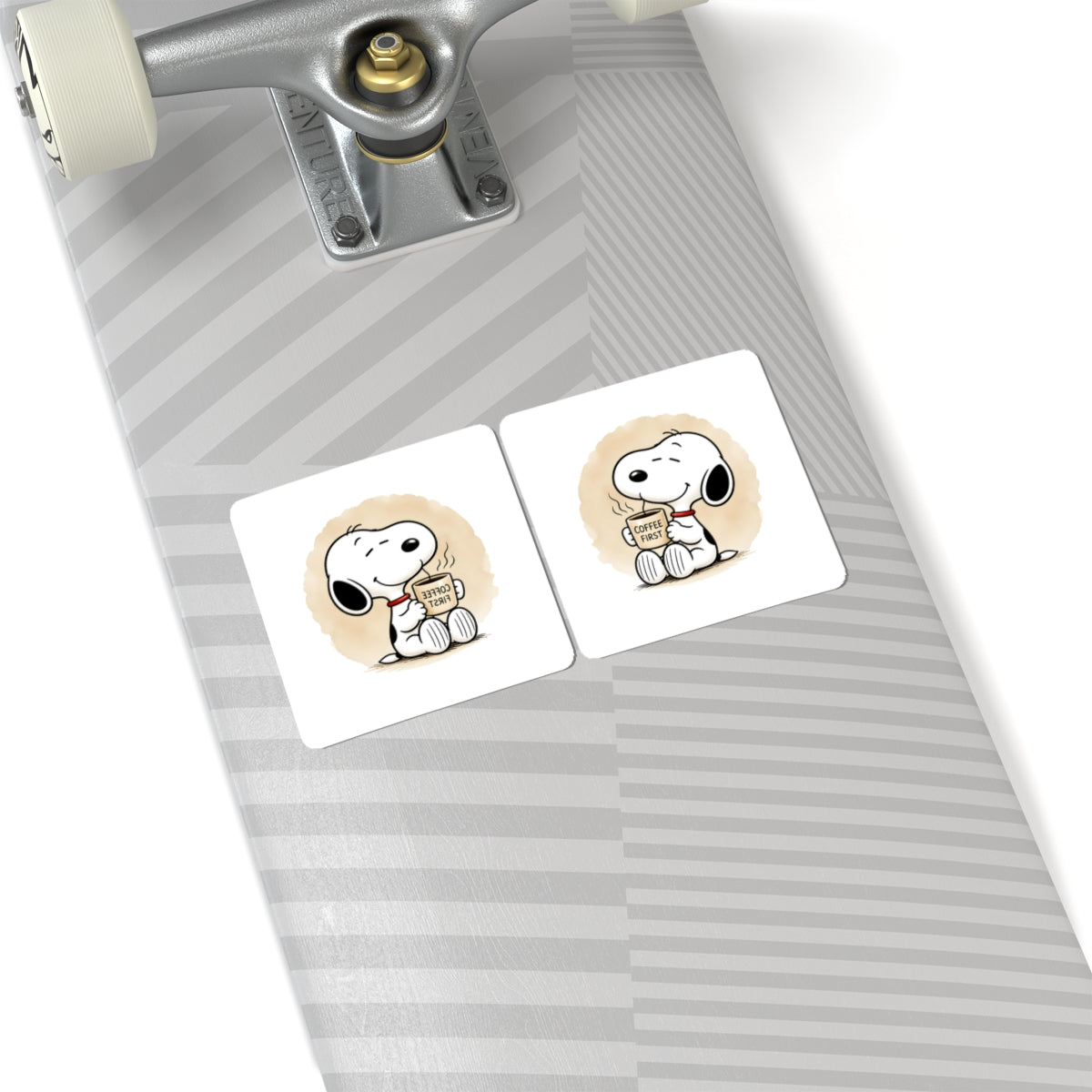 Comic Pup Coffee Kiss-Cut Sticker Set – Cute Laptop & Planner Decals (Coffee First)