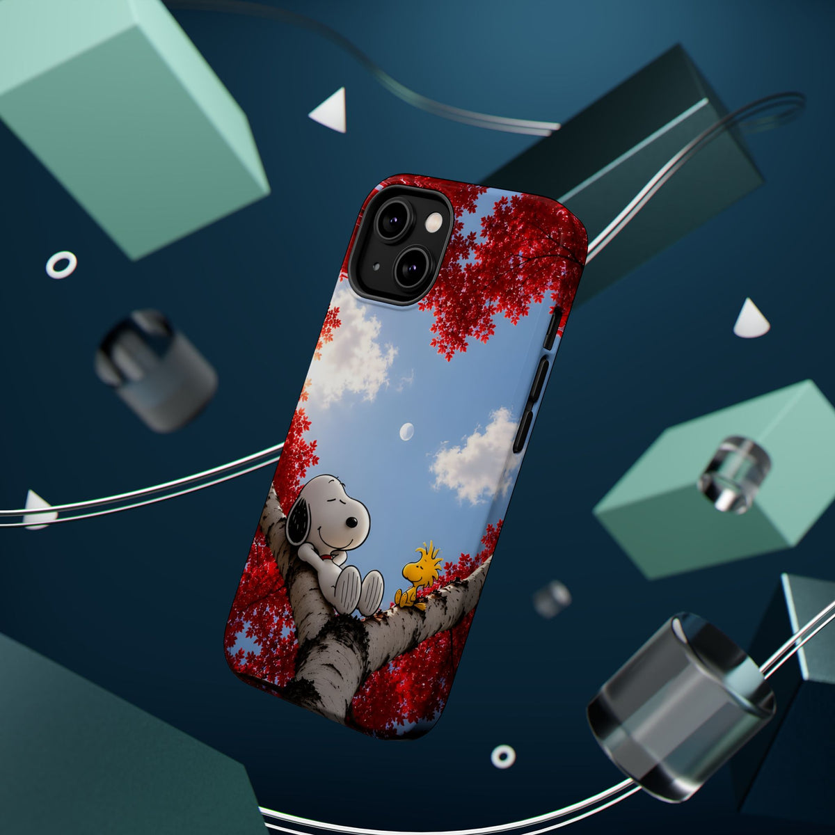 Fall Sky Comic Pup Phone Case