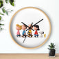 Nostalgic Cartoon Friends Wooden Wall Clock — Aesthetic Home & Nursery Decor
