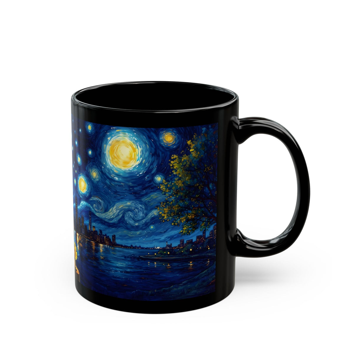 Starry Night Black Coffee Mug (11oz, 15oz)