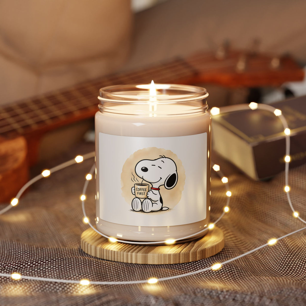 Comic Pup Coffee Scented Soy Candle — 9oz Jar