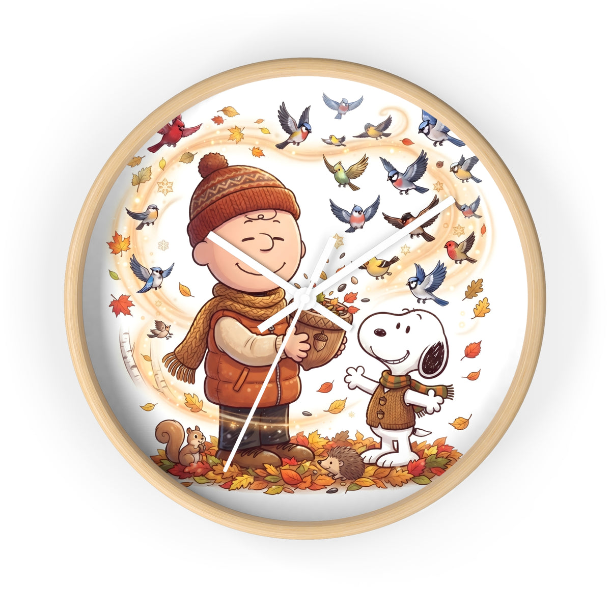 Peanuts Charlie Brown & Snoopy Autumn Wall Clock