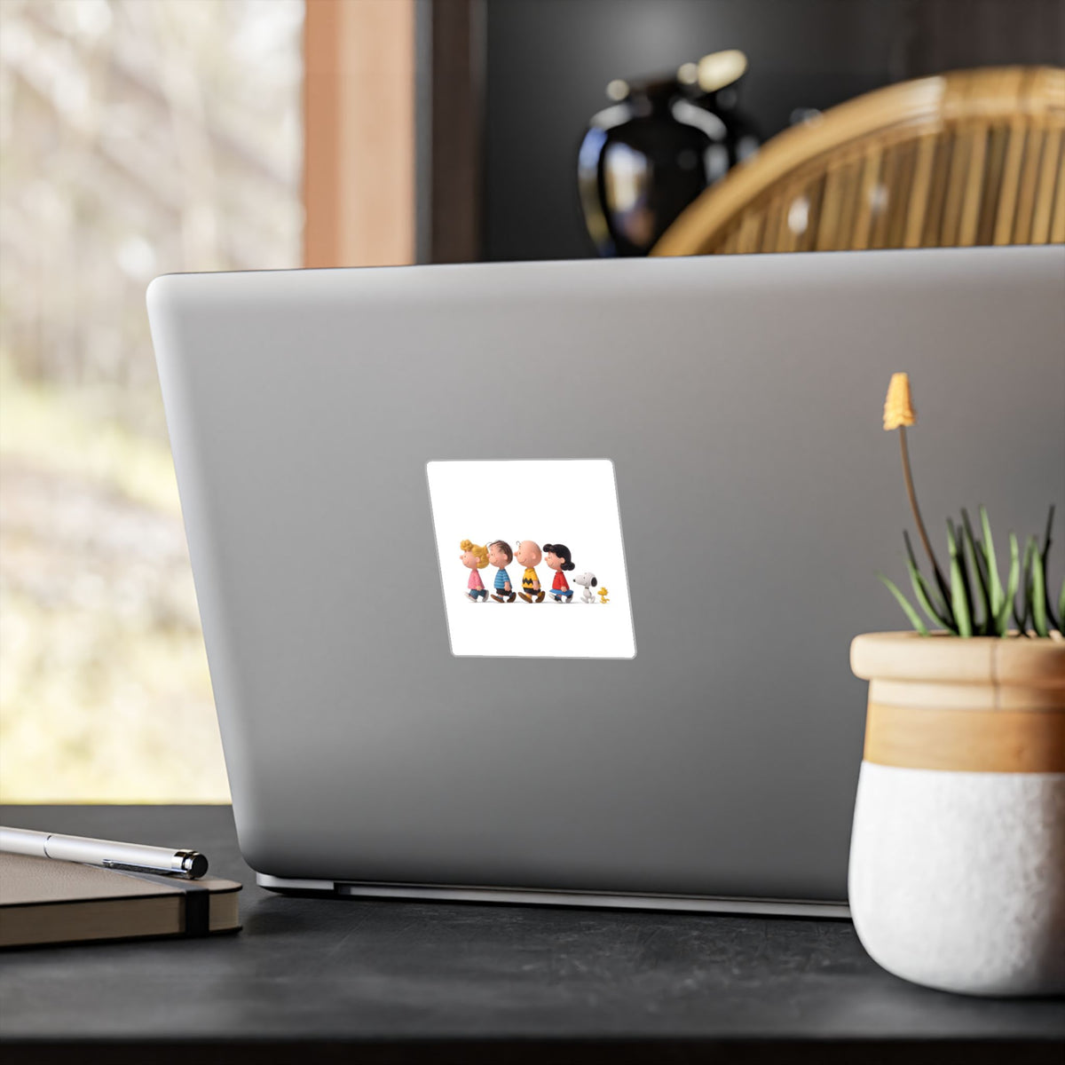 Nostalgic Cartoon Character Vinyl Decal — Kiss-Cut Sticker for Laptop & Water Bottle