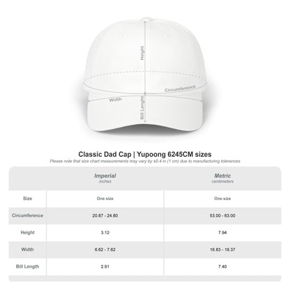 Nostalgic Comic Pup White Dad Cap — Classic Cotton Baseball Hat