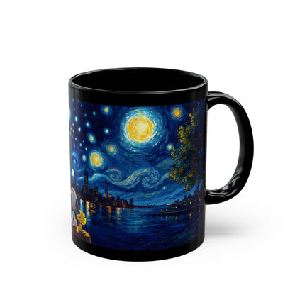 Starry Night Black Coffee Mug (11oz, 15oz)