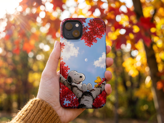 Fall Sky Comic Pup Phone Case