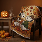 Autumn  Couple Blanket — Cozy Fall Leaves Microfiber Throw