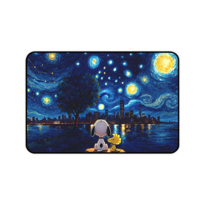 Starry Night Desk Mat — Galaxy Desk Pad for Office & Gaming