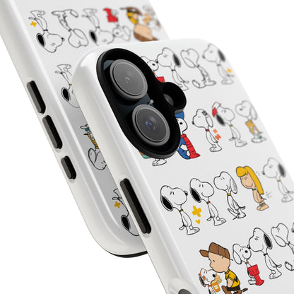 Comic Pup Pattern Phone Case – Cute Cartoon Characters Protective iPhone Cover
