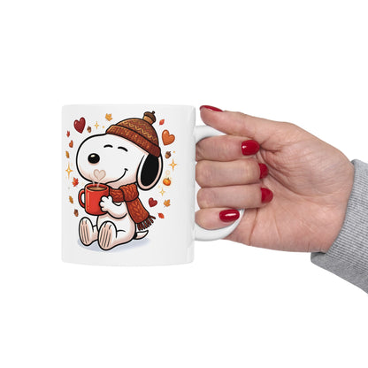 Cute Fall Bunny Coffee Mug – Autumn Leaves & Cozy Cup (11oz/15oz)