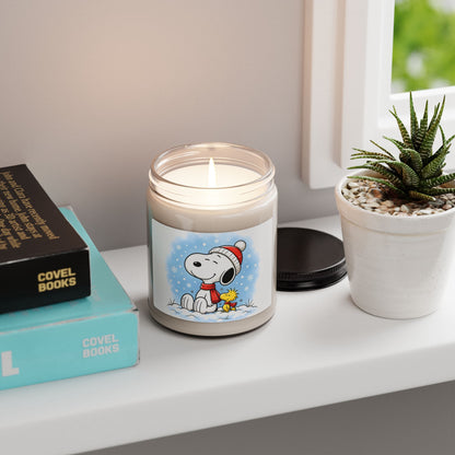 Comic Pup Winter Soy Candle — 9oz Scented Holiday Jar