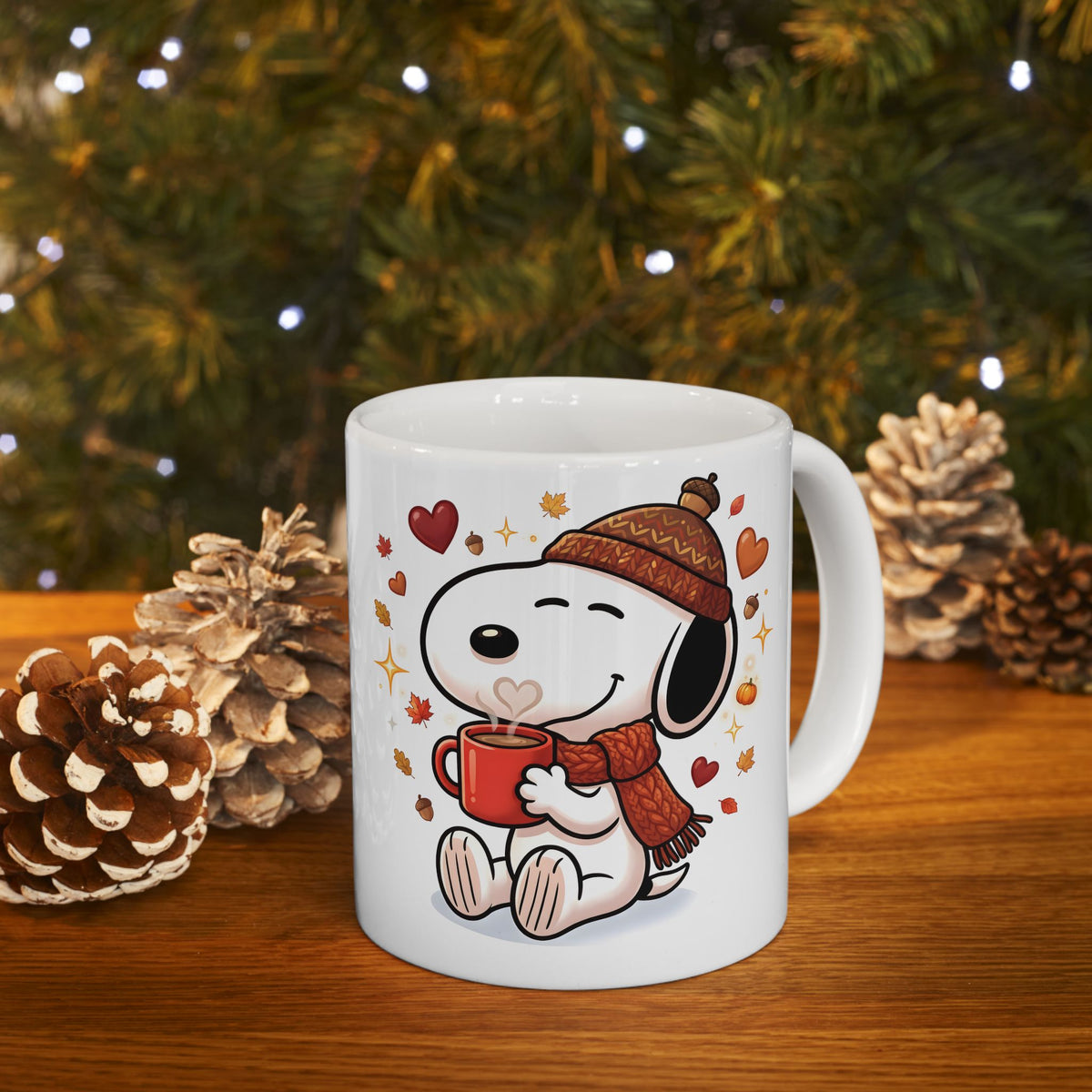 Cute Fall Bunny Coffee Mug – Autumn Leaves & Cozy Cup (11oz/15oz)