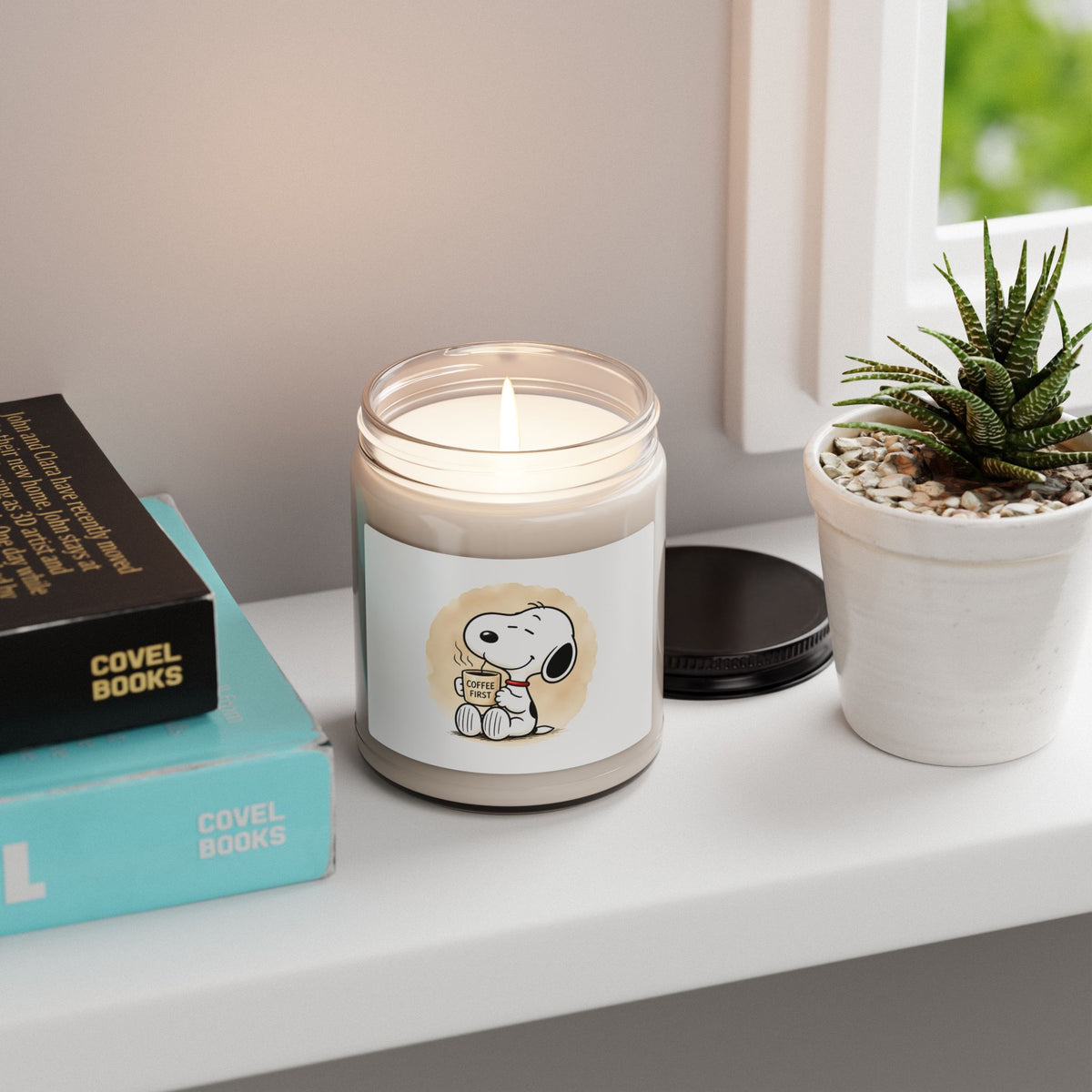 Comic Pup Coffee Scented Soy Candle — 9oz Jar