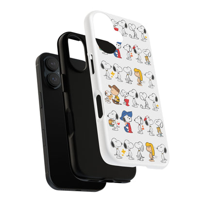 Comic Pup Pattern Phone Case – Cute Cartoon Characters Protective iPhone Cover