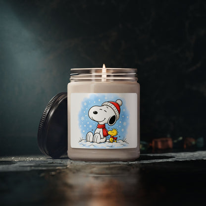 Comic Pup Winter Soy Candle — 9oz Scented Holiday Jar