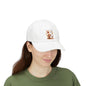 Nostalgic Comic Pup White Dad Cap — Classic Cotton Baseball Hat