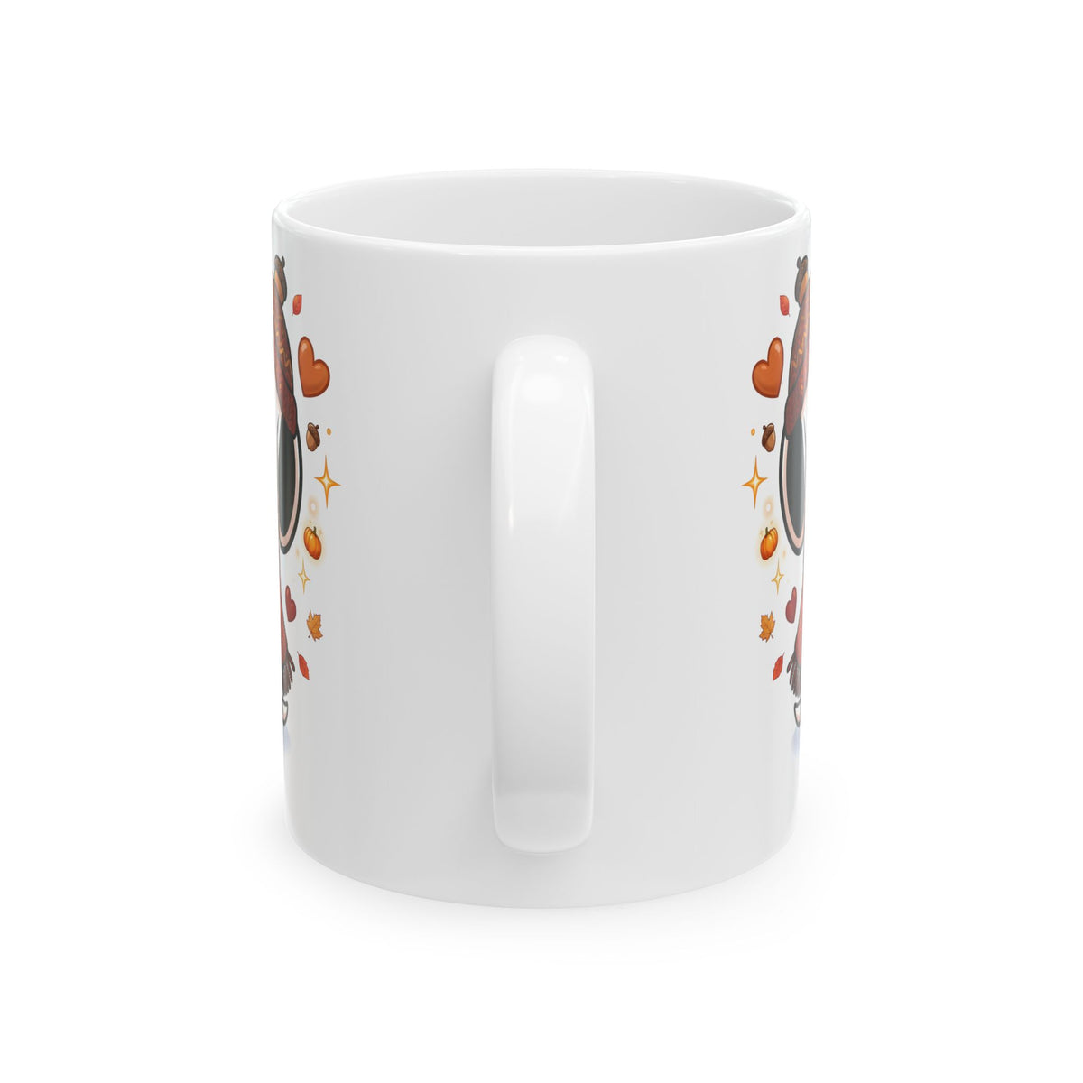 Cute Fall Bunny Coffee Mug – Autumn Leaves & Cozy Cup (11oz/15oz)