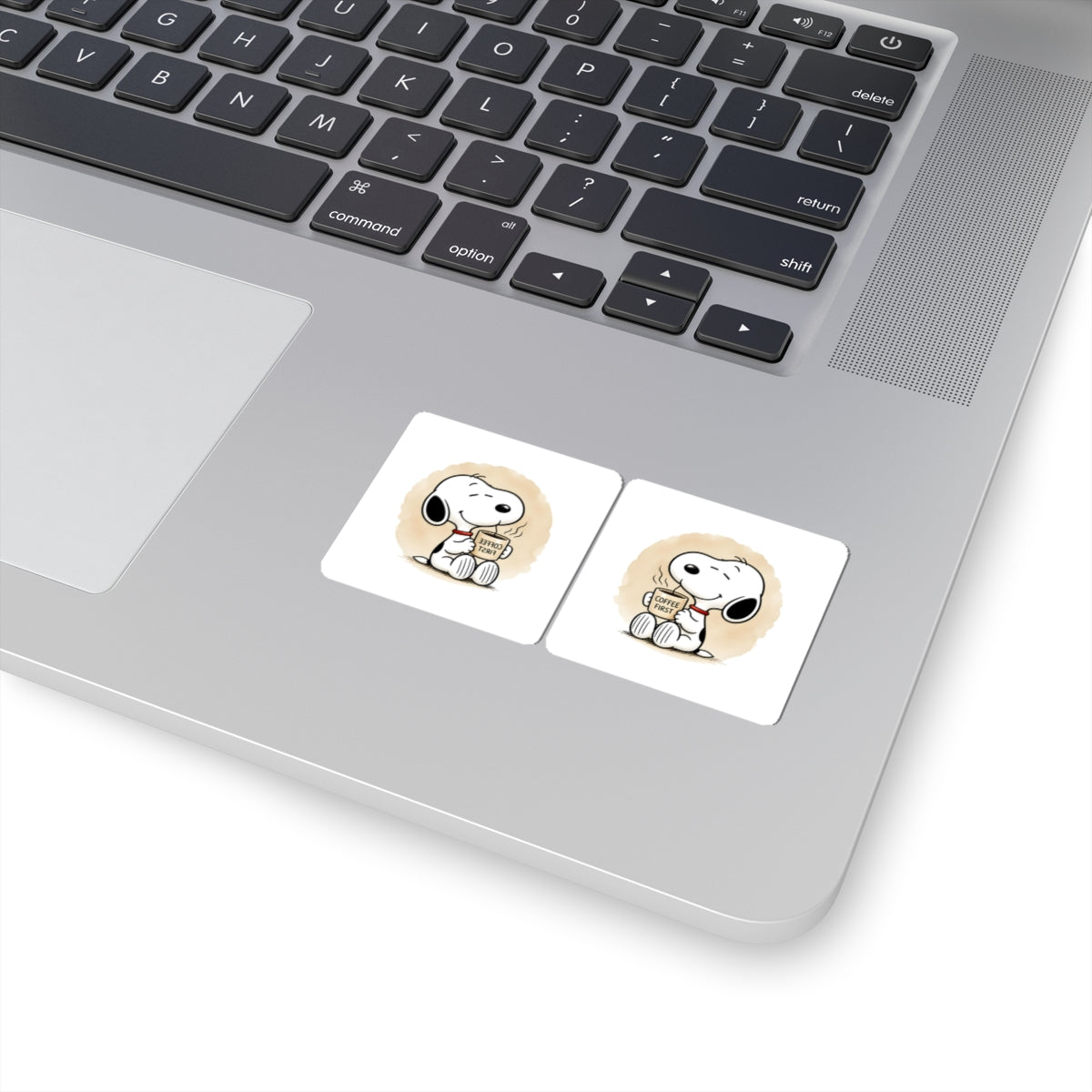 Comic Pup Coffee Kiss-Cut Sticker Set – Cute Laptop & Planner Decals (Coffee First)