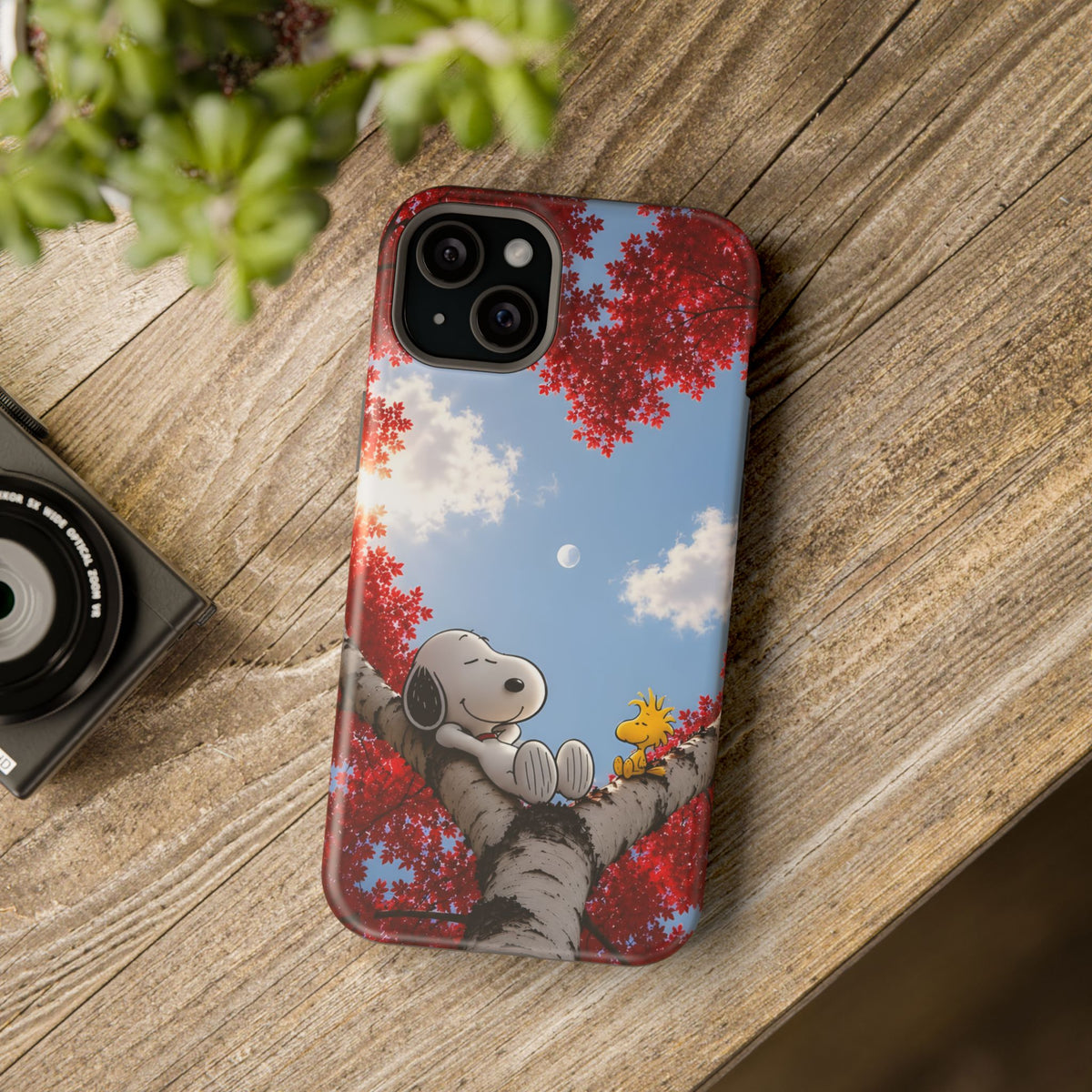 Fall Sky Comic Pup Phone Case