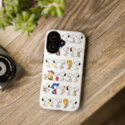 Comic Pup Pattern Phone Case – Cute Cartoon Characters Protective iPhone Cover