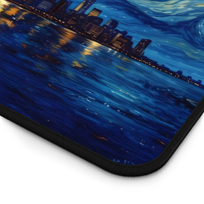 Starry Night Desk Mat — Galaxy Desk Pad for Office & Gaming