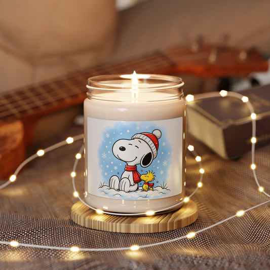 Comic Pup Winter Soy Candle — 9oz Scented Holiday Jar