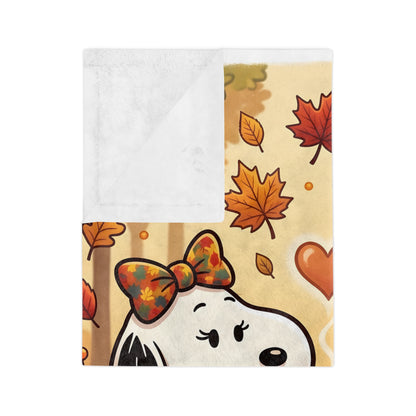 Autumn  Couple Blanket — Cozy Fall Leaves Microfiber Throw