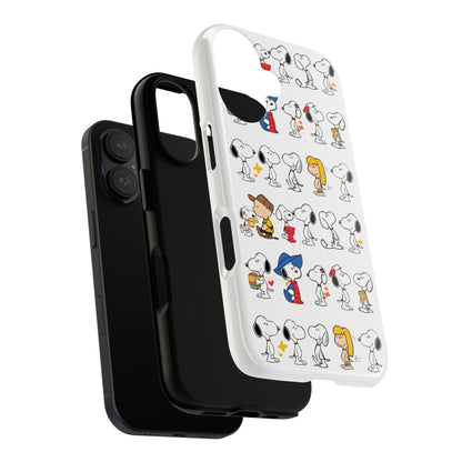 Comic Pup Pattern Phone Case – Cute Cartoon Characters Protective iPhone Cover