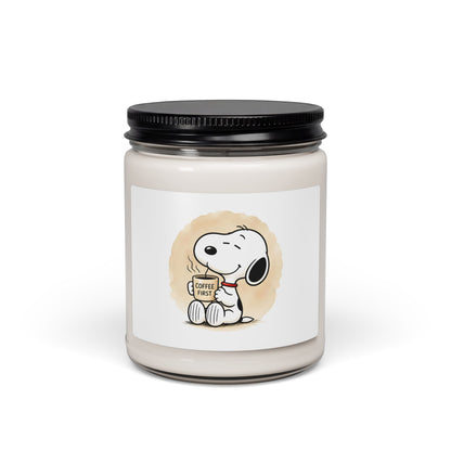 Comic Pup Coffee Scented Soy Candle — 9oz Jar