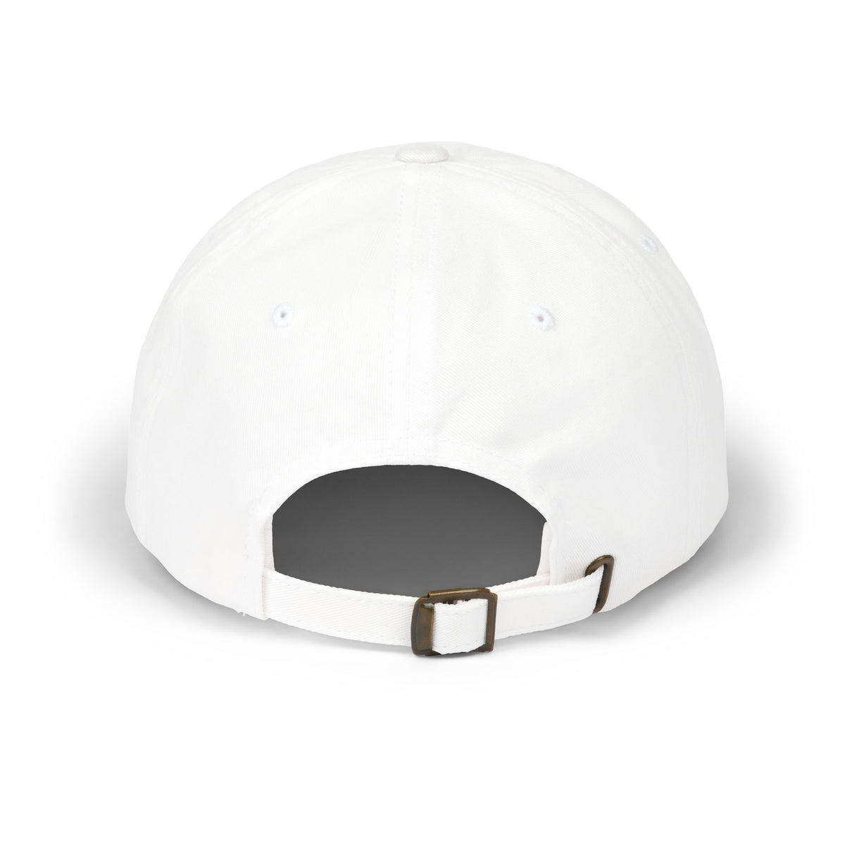 Nostalgic Comic Pup White Dad Cap — Classic Cotton Baseball Hat