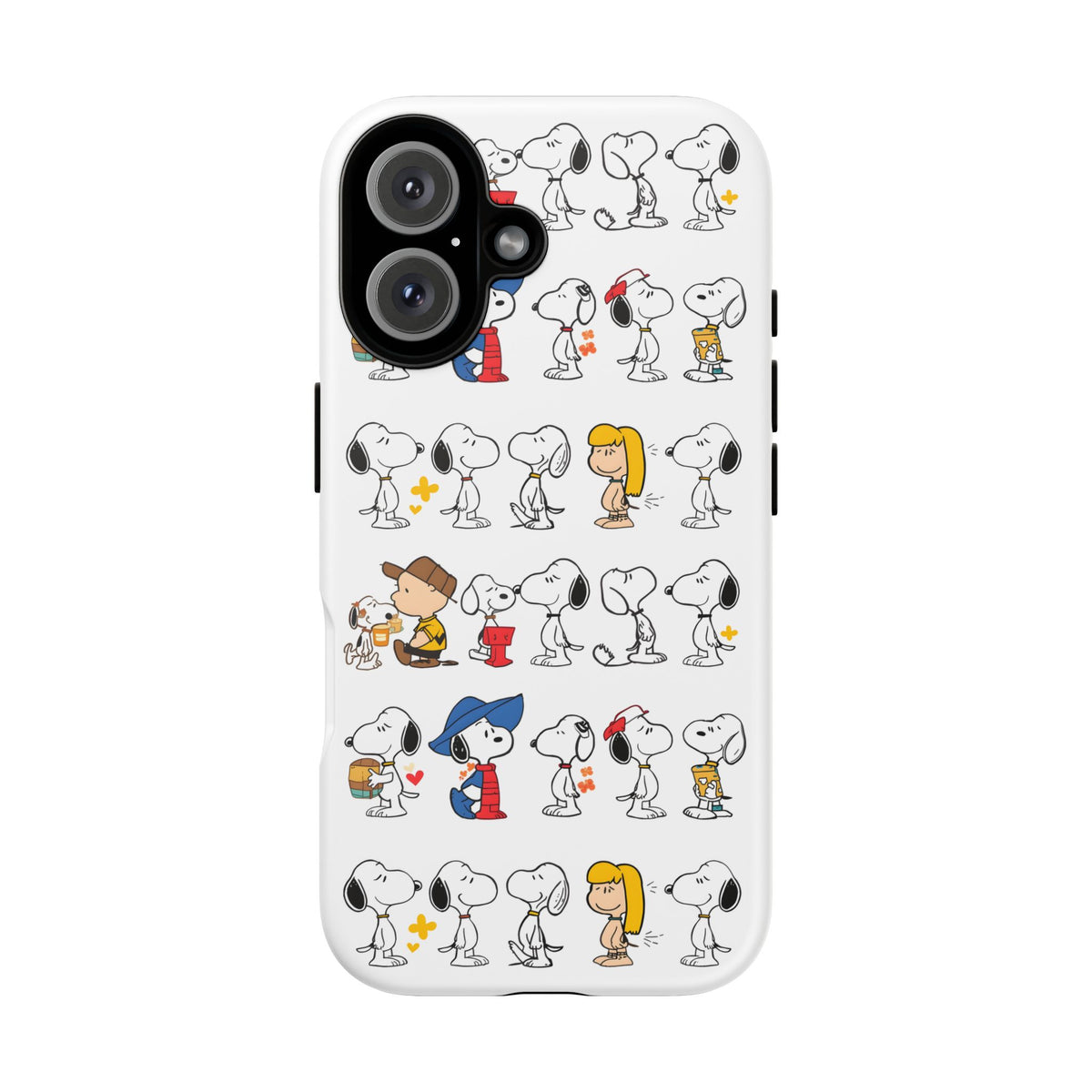 Comic Pup Pattern Phone Case – Cute Cartoon Characters Protective iPhone Cover
