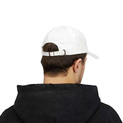 Nostalgic Comic Pup White Dad Cap — Classic Cotton Baseball Hat